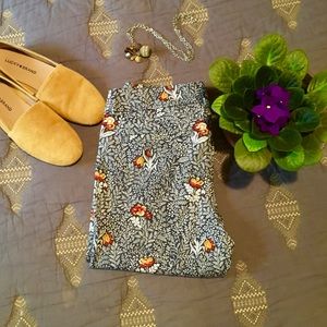 Cute boho print mid-rise pixie pants